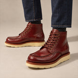 VanPasch 267129C Brown horsebutt leather footwear, on-foot view with both feet