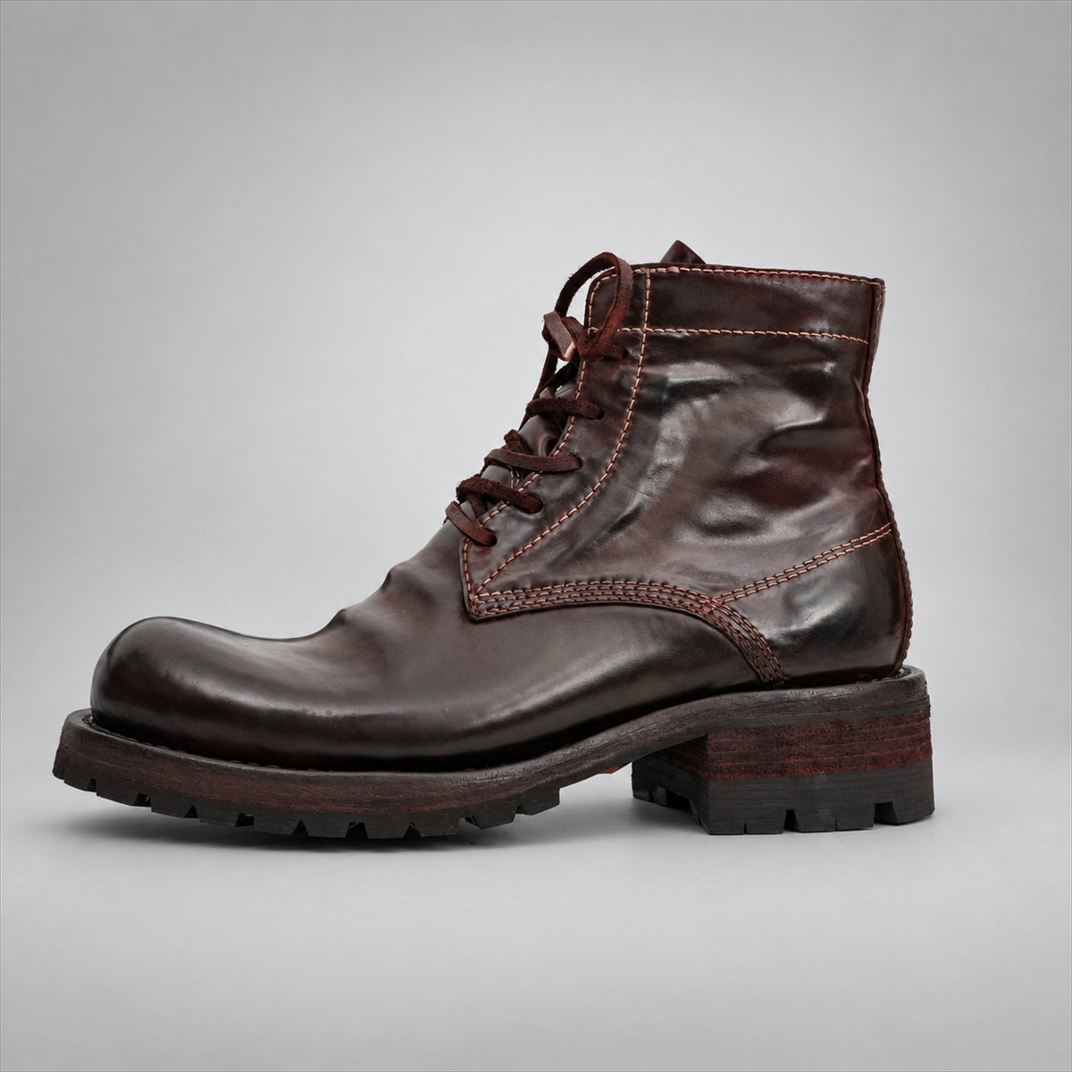 VanPasch 262319A Coffee horsebutt leather boots, 01-VanPasch-262319a-side