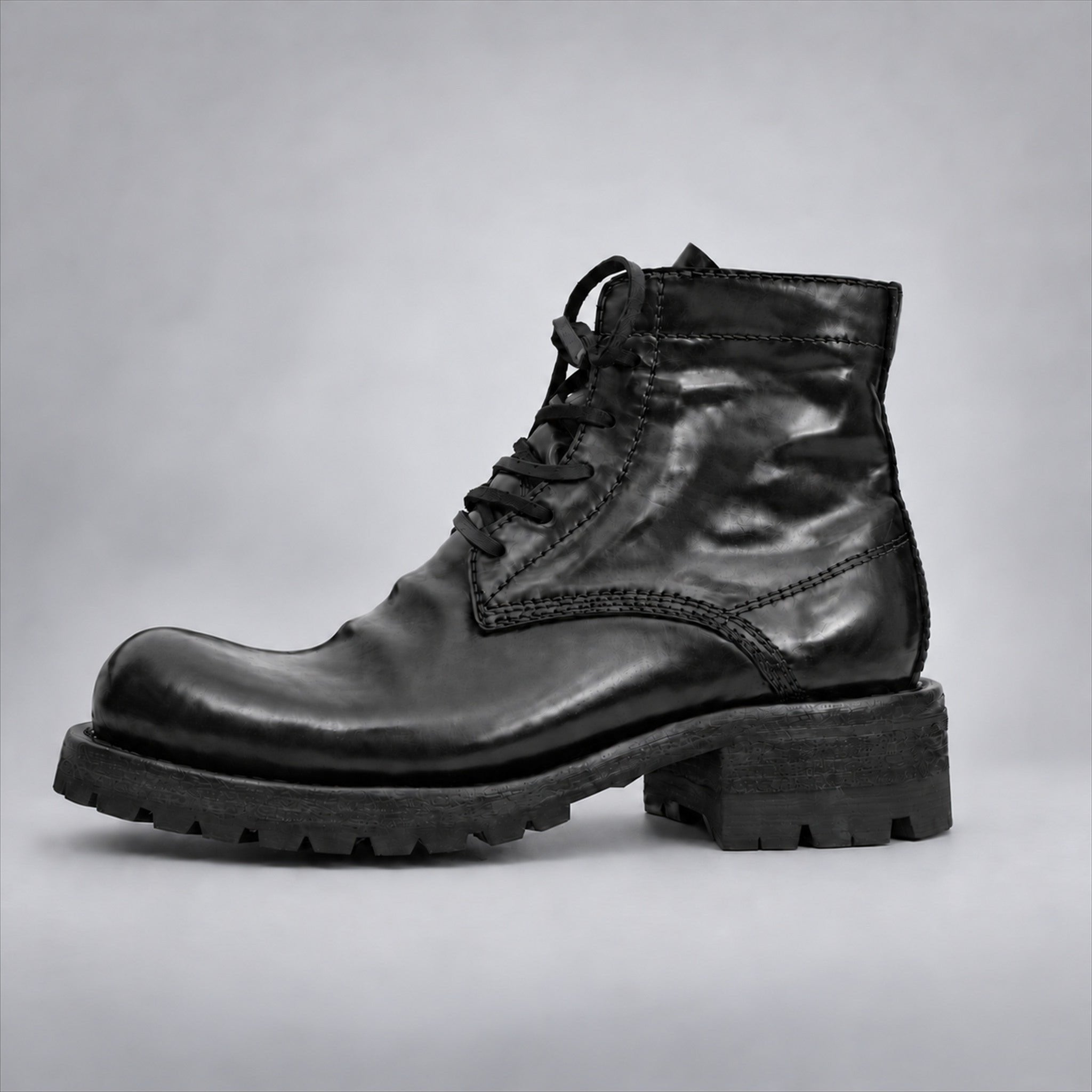 VanPasch 262319B Black horsebutt leather boots, 01-VanPasch-262319b-side