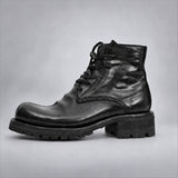 VanPasch 262319B Black horsebutt leather boots, 01-VanPasch-262319b-side