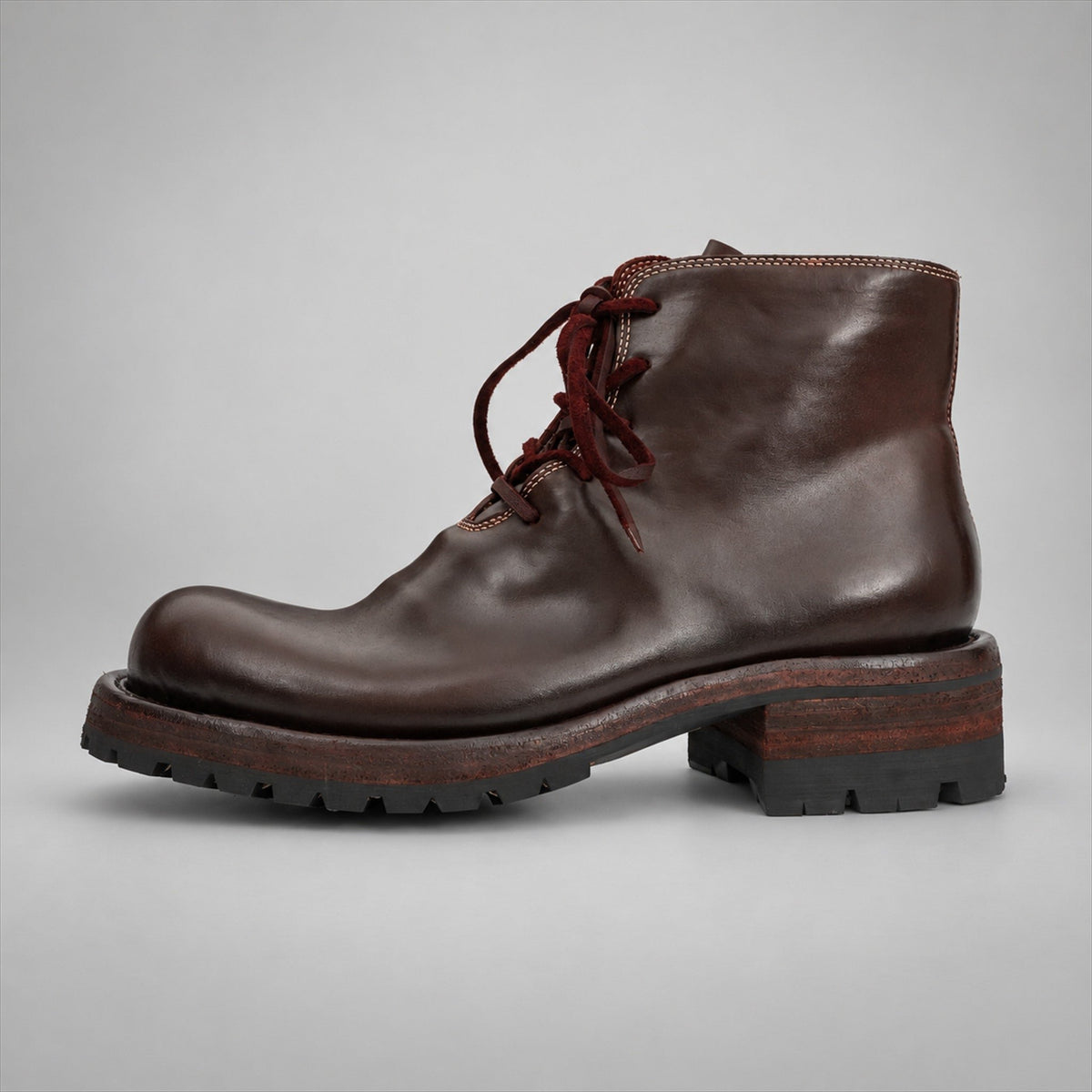 VanPasch 262320A Coffee horsebutt leather boots, 01-VanPasch-262320a-side