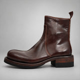 VanPasch 262321A Coffee horsebutt leather boots, 01-VanPasch-262321a-side