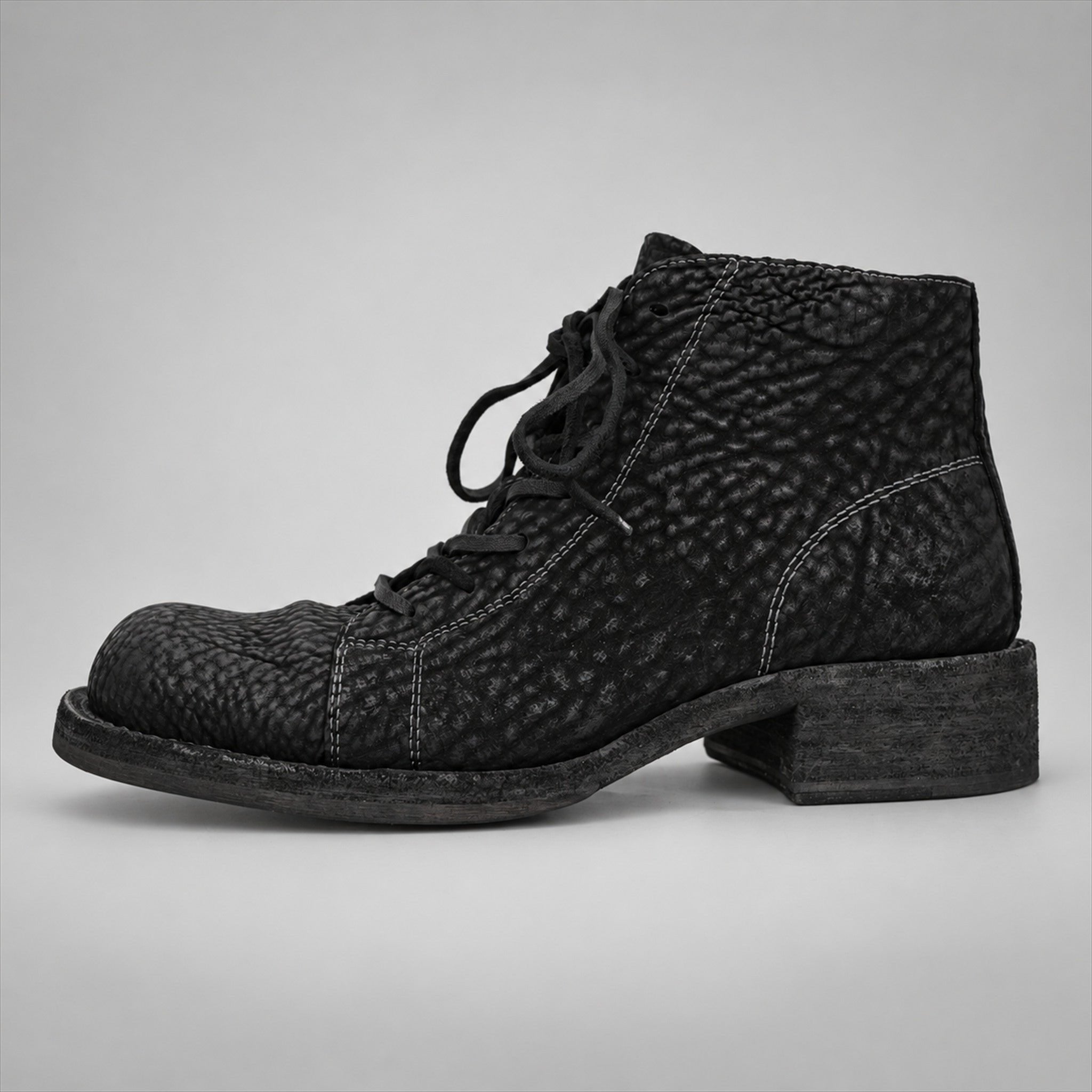VanPasch 262322B Black horsebutt leather boots, 01-VanPasch-262322b-side