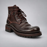 VanPasch 262319A Coffee horsebutt leather boots, 02-VanPasch-262319a-angle