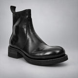 VanPasch 262321B Black horsebutt leather boots, 02-VanPasch-262321b-angle