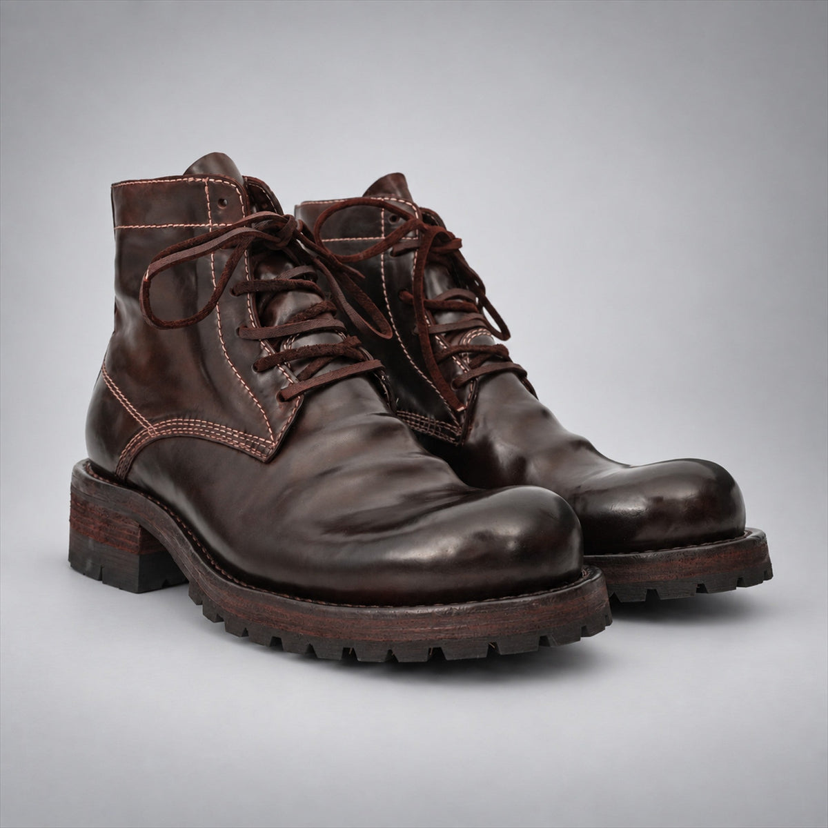 VanPasch 262319A Coffee horsebutt leather boots, 03-VanPasch-262319a-pair