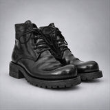VanPasch 262319B Black horsebutt leather boots, 03-VanPasch-262319b-pair