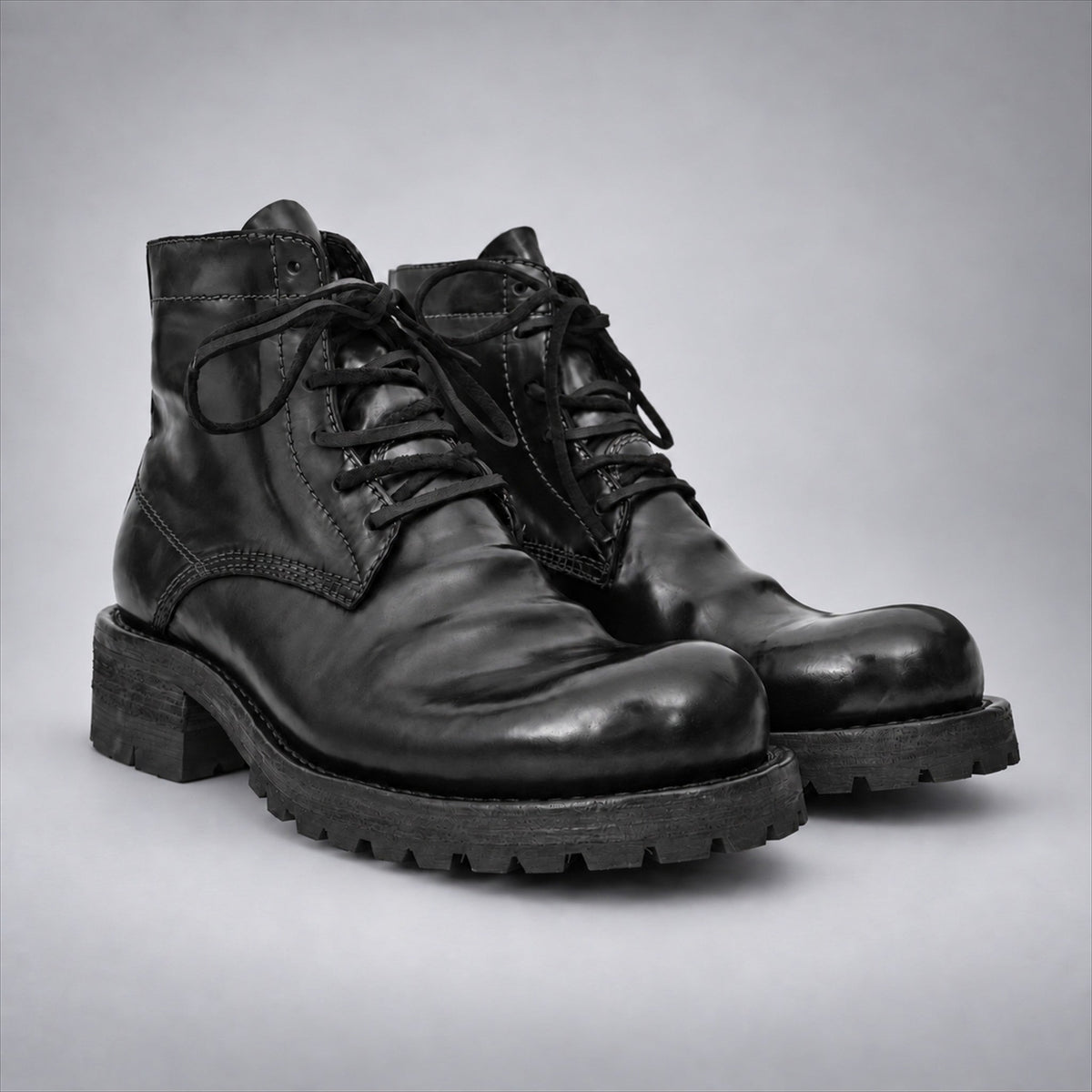 VanPasch 262319B Black horsebutt leather boots, 03-VanPasch-262319b-pair