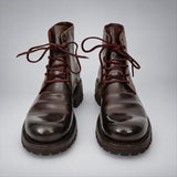 VanPasch 262319A Coffee horsebutt leather boots, 04-VanPasch-262319a-front