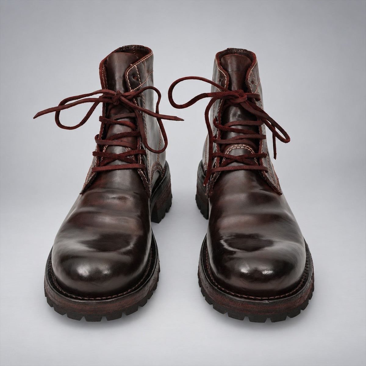 VanPasch 262319A Coffee horsebutt leather boots, 04-VanPasch-262319a-front