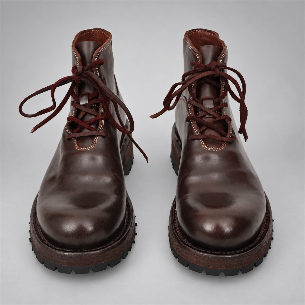 VanPasch 262320A Coffee horsebutt leather boots, 04-VanPasch-262320a-front