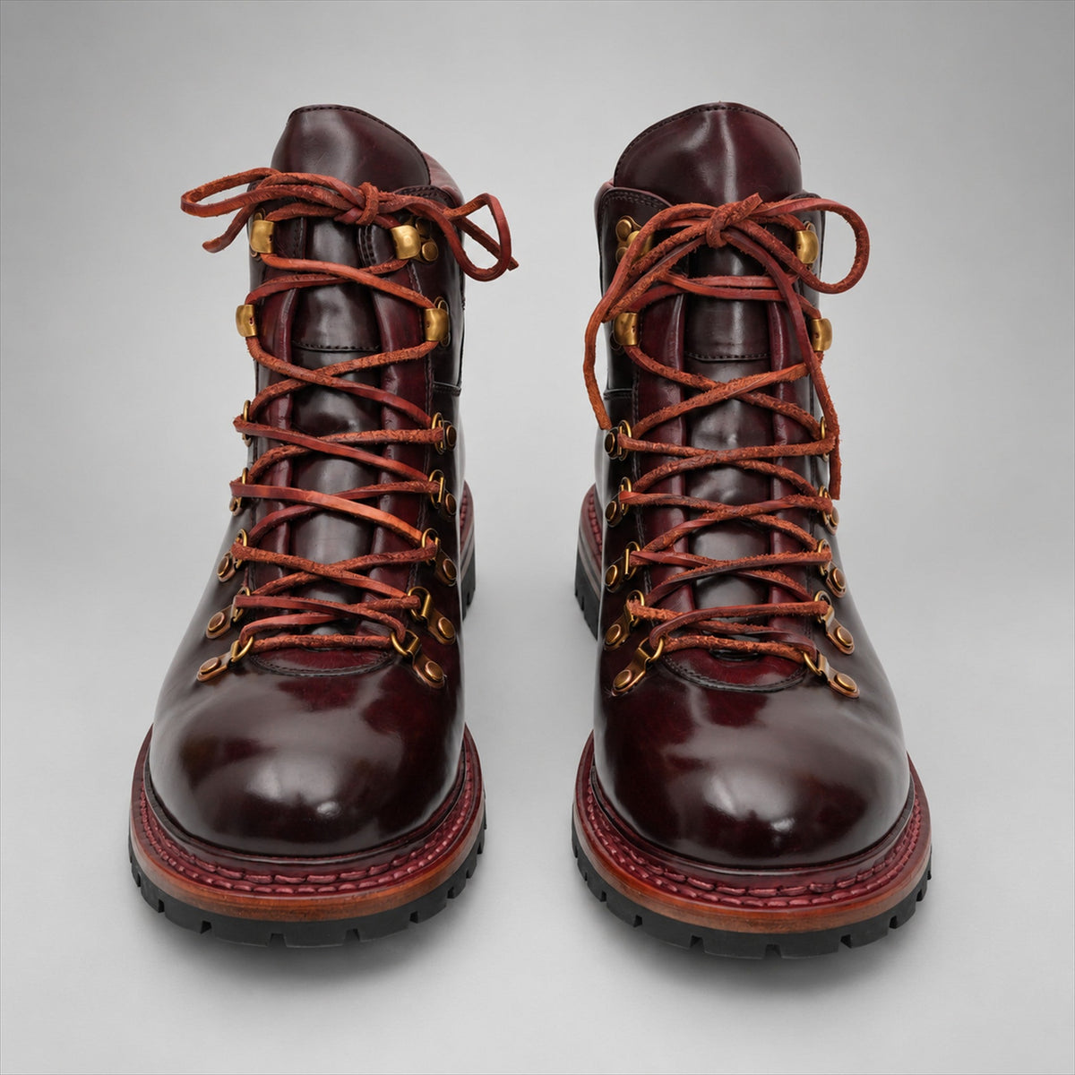 VanPasch 267125C Wine Red horsebutt leather footwear, front view