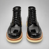 VanPasch 267129B Black horsebutt leather footwear, front view