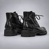 VanPasch 262319B Black horsebutt leather boots, 05-VanPasch-262319b-back