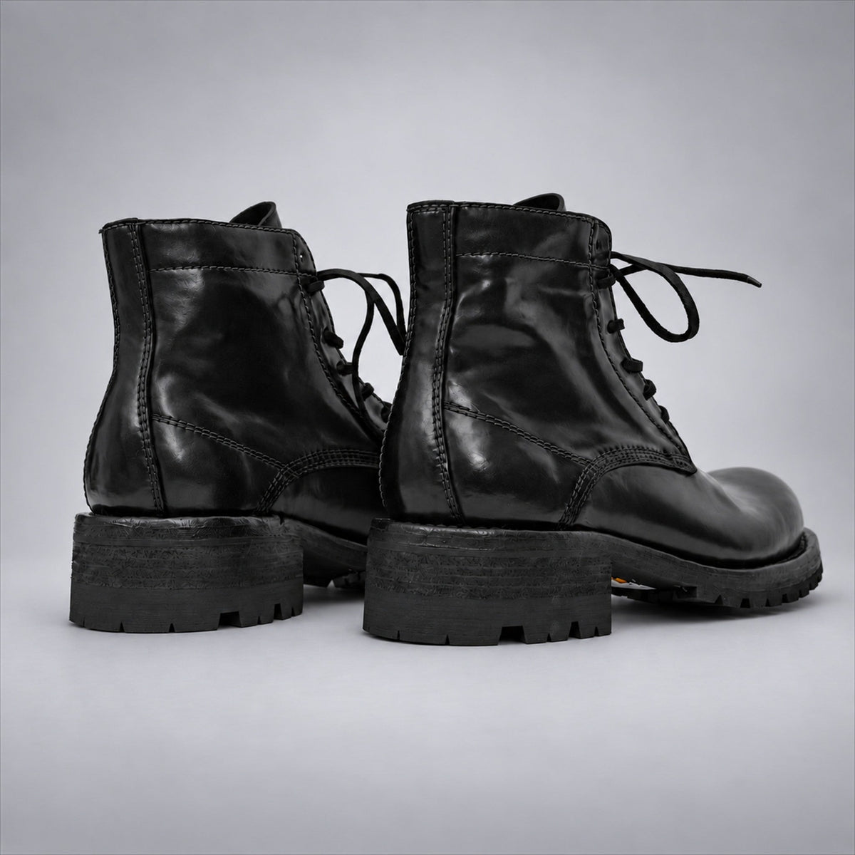 VanPasch 262319B Black horsebutt leather boots, 05-VanPasch-262319b-back