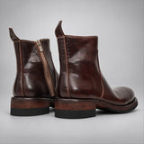 VanPasch 262321A Coffee horsebutt leather boots, 05-VanPasch-262321a-back