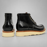 VanPasch 267129B Black horsebutt leather footwear, rear view