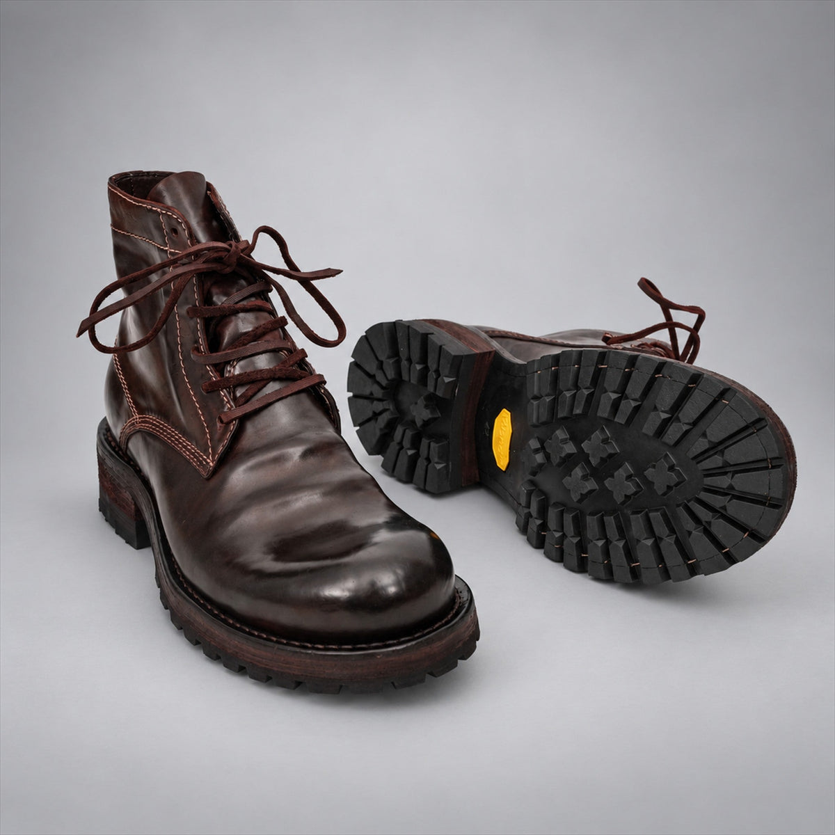 VanPasch 262319A Coffee horsebutt leather boots, 06-VanPasch-262319a-outsole