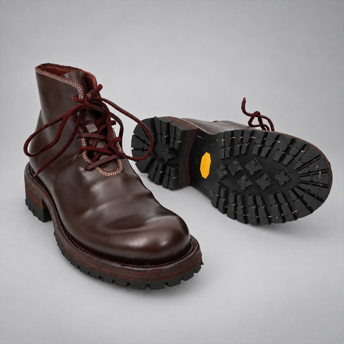 VanPasch 262320A Coffee horsebutt leather boots, 06-VanPasch-262320a-outsole
