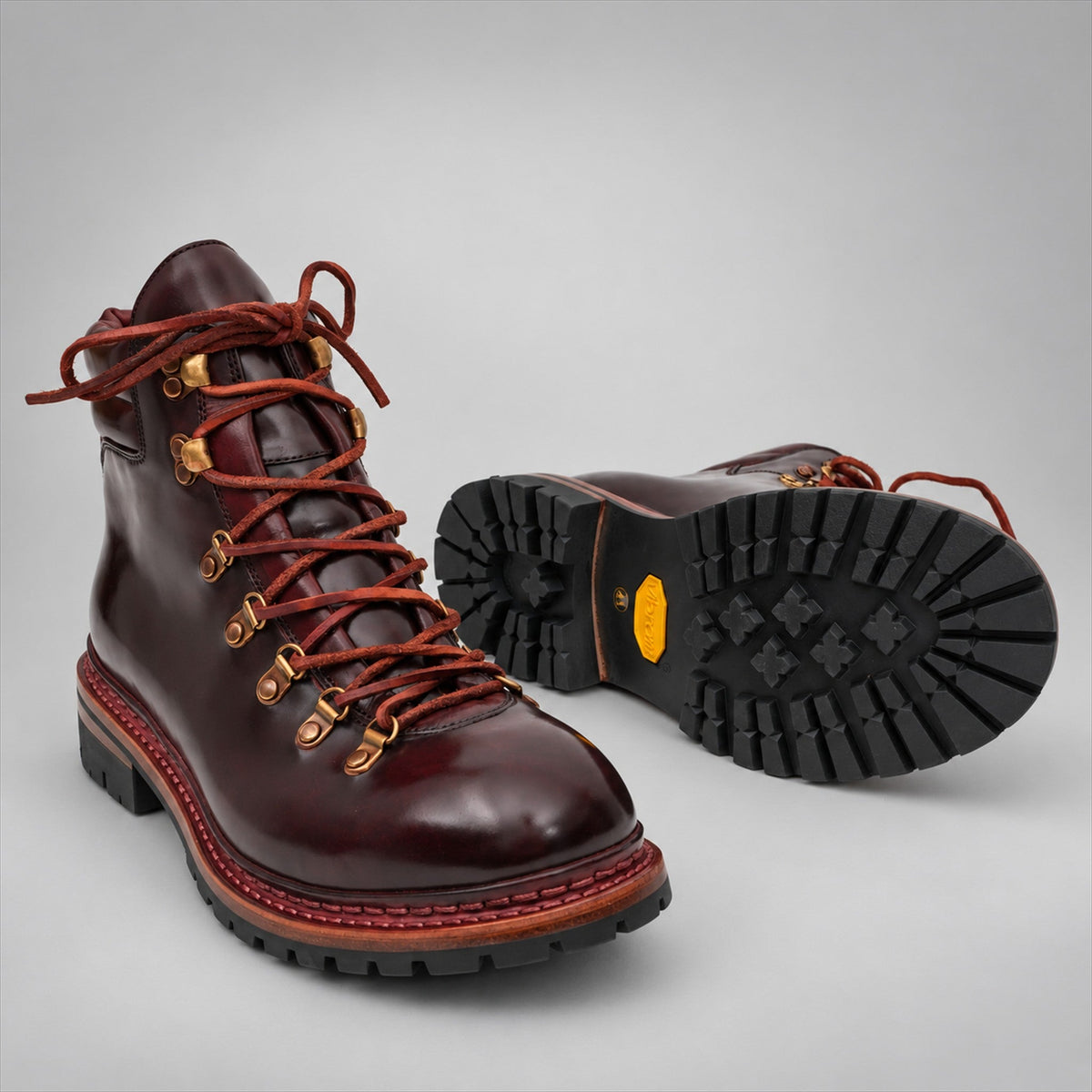 VanPasch 267125C Wine Red horsebutt leather footwear, outsole view