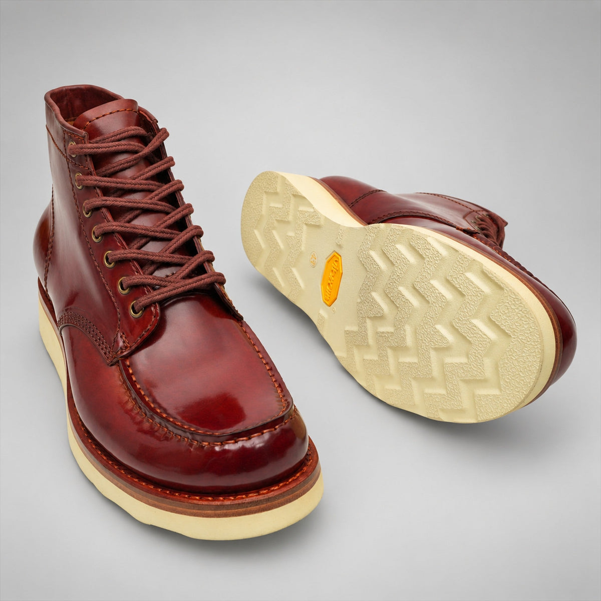 VanPasch 267129C Brown horsebutt leather footwear, outsole view