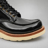VanPasch 267129B Black horsebutt leather footwear, toe detail view