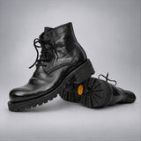 VanPasch 262319B Black horsebutt leather boots, 08-VanPasch-262319b-stacked
