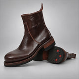 VanPasch 262321A Coffee horsebutt leather boots, 08-VanPasch-262321a-stacked