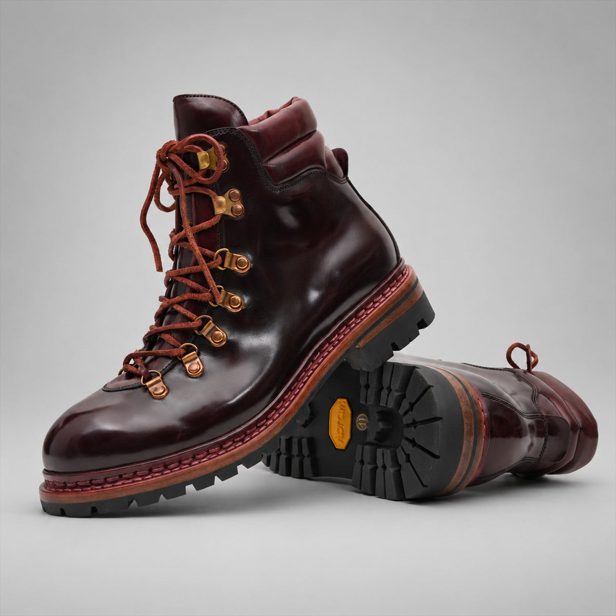 VanPasch 267125C Wine Red horsebutt leather footwear, stacked view