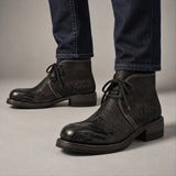 Walker Cap-Toe Service Boot — Dark Slate Shell Cordovan | VanPasch