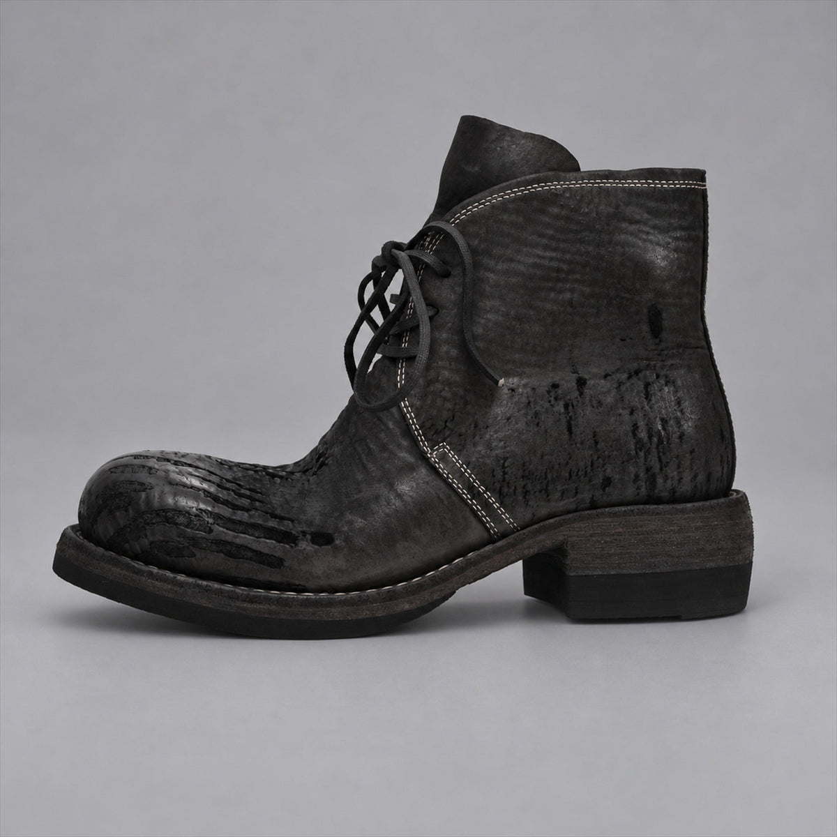Walker Cap-Toe Service Boot — Dark Slate Shell Cordovan | VanPasch