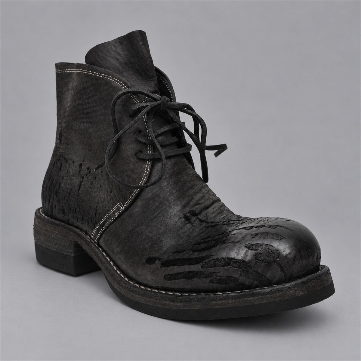 Walker Cap-Toe Service Boot — Dark Slate Shell Cordovan | VanPasch