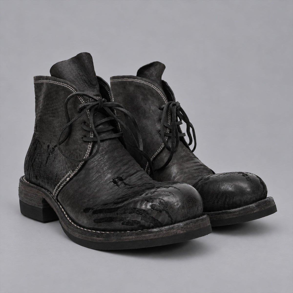 Walker Cap-Toe Service Boot — Dark Slate Shell Cordovan | VanPasch