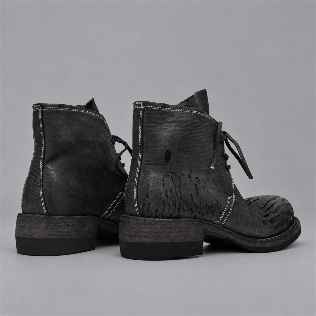Walker Cap-Toe Service Boot — Dark Slate Shell Cordovan | VanPasch