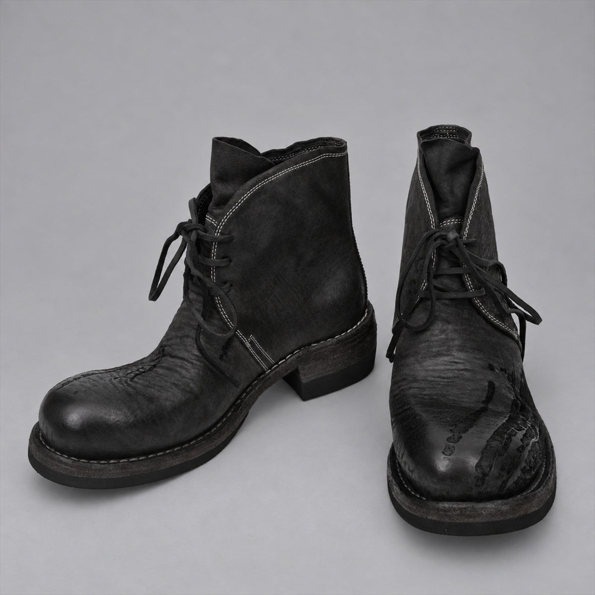 Walker Cap-Toe Service Boot — Dark Slate Shell Cordovan | VanPasch