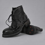 Walker Cap-Toe Service Boot — Dark Slate Shell Cordovan | VanPasch