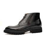 Apron-Toe Lace-Up Boots