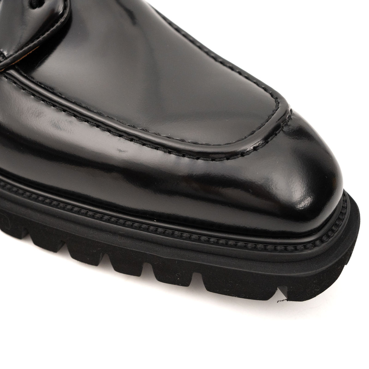 Apron-Toe Lace-Up Boots