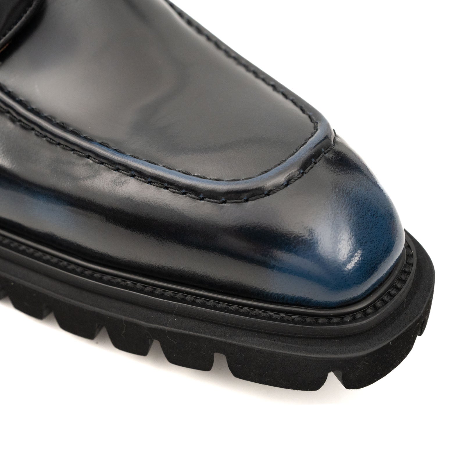 Apron-Toe Lace-Up Boots