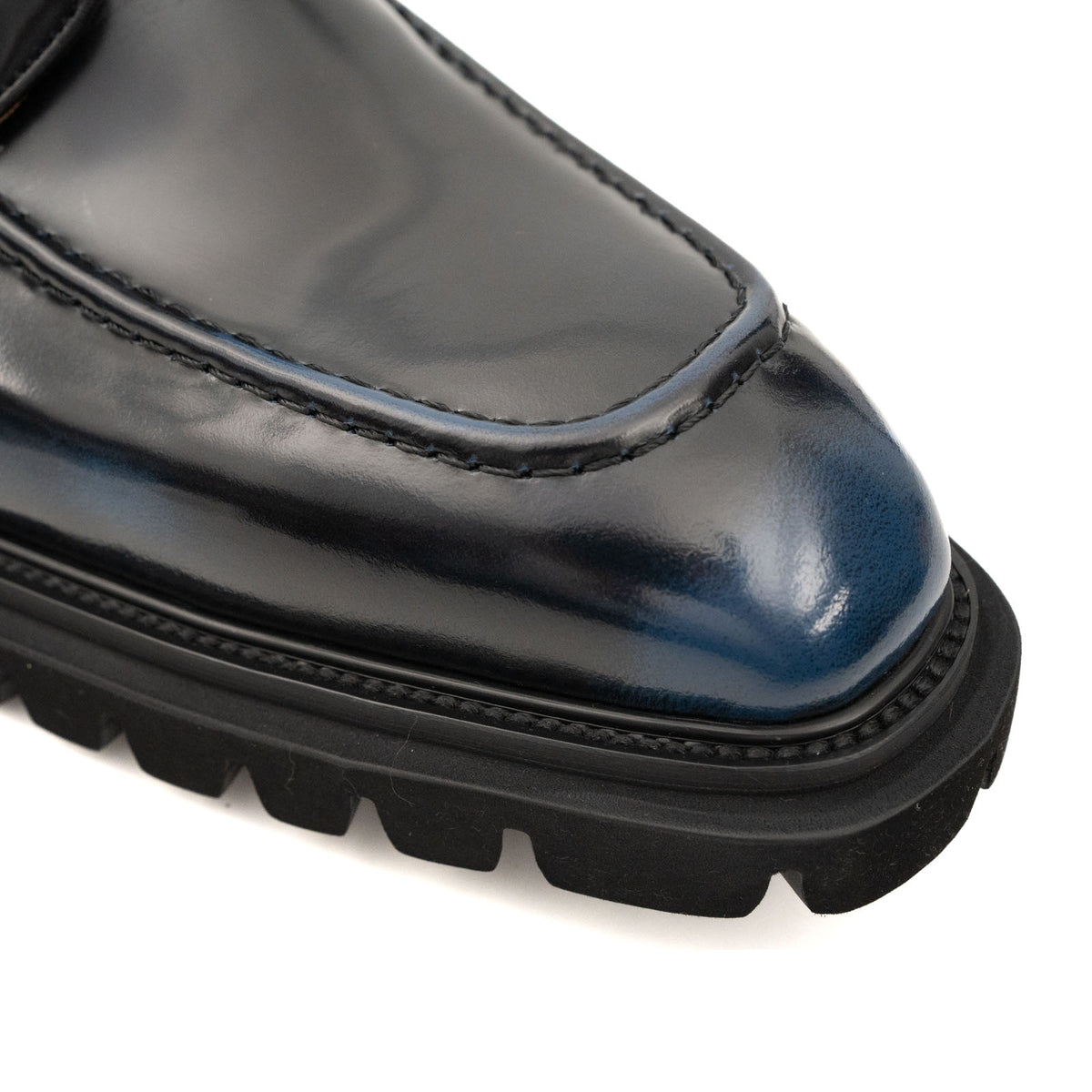 Apron-Toe Lace-Up Boots