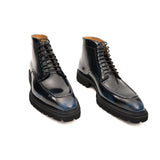 Apron-Toe Lace-Up Boots