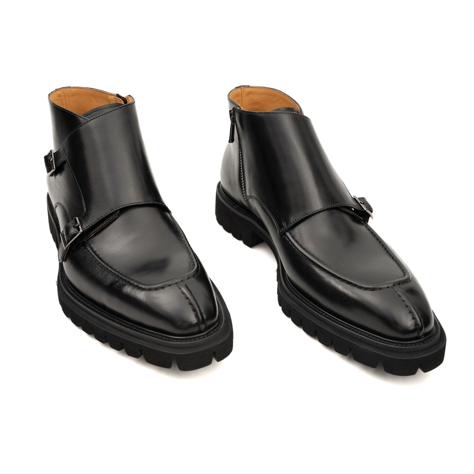 Double Monk Strap Boots with Foam Sole