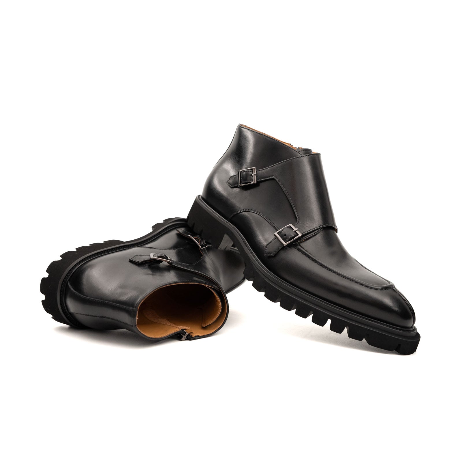 Double Monk Strap Boots with Foam Sole