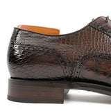 Alligator Skin Oxford Shoes Coffee VanPasch