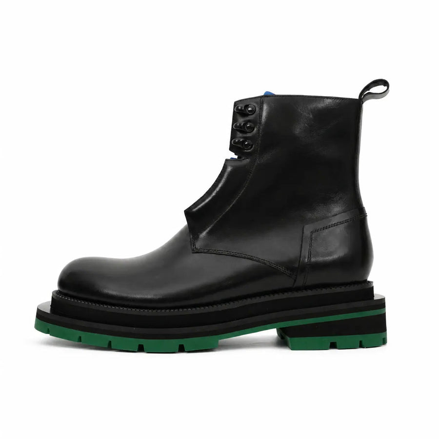 Black Blue Green Platform Boot