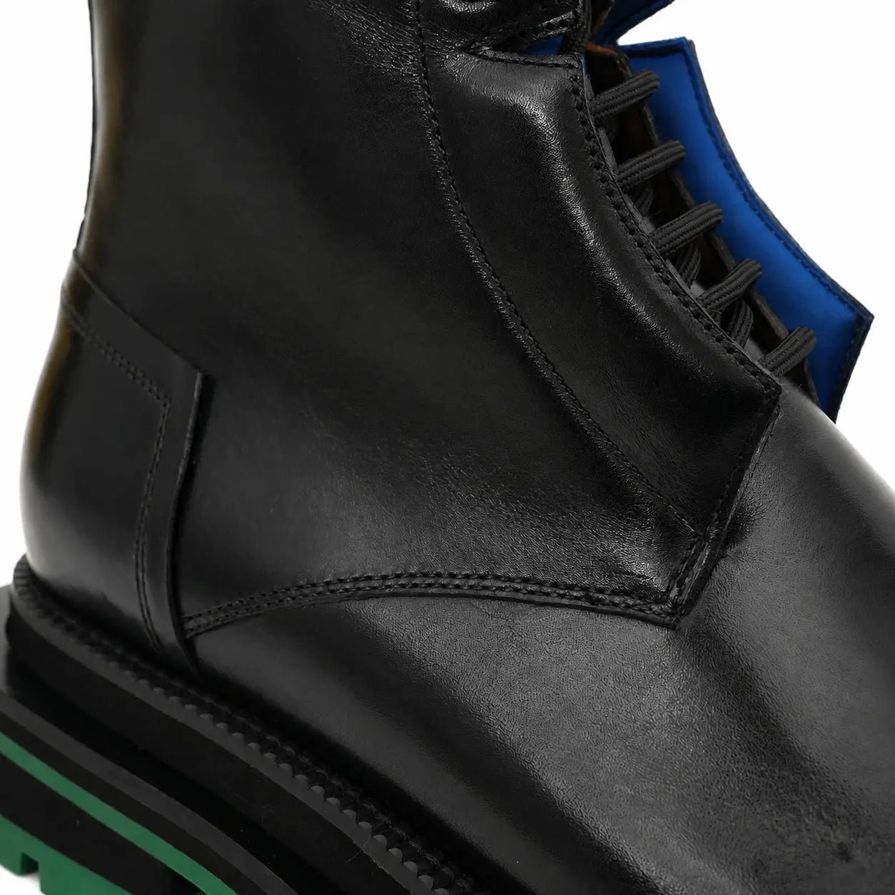 Black Blue Green Platform Boot
