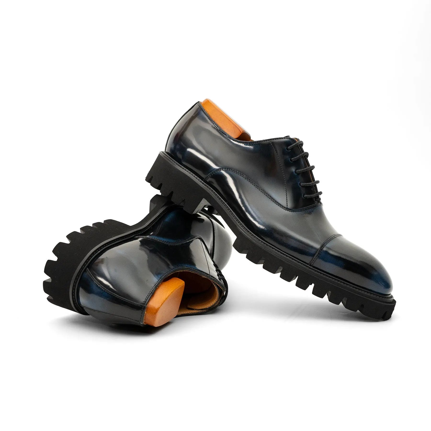 Burnished Lug-Sole Oxfords