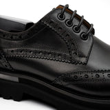 Burnished Brogue Lug-Sole Derby