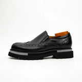 Burnished Brogue Lug-Sole Loafer