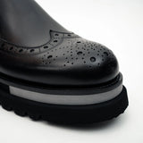 Burnished Brogue Lug-Sole Loafer